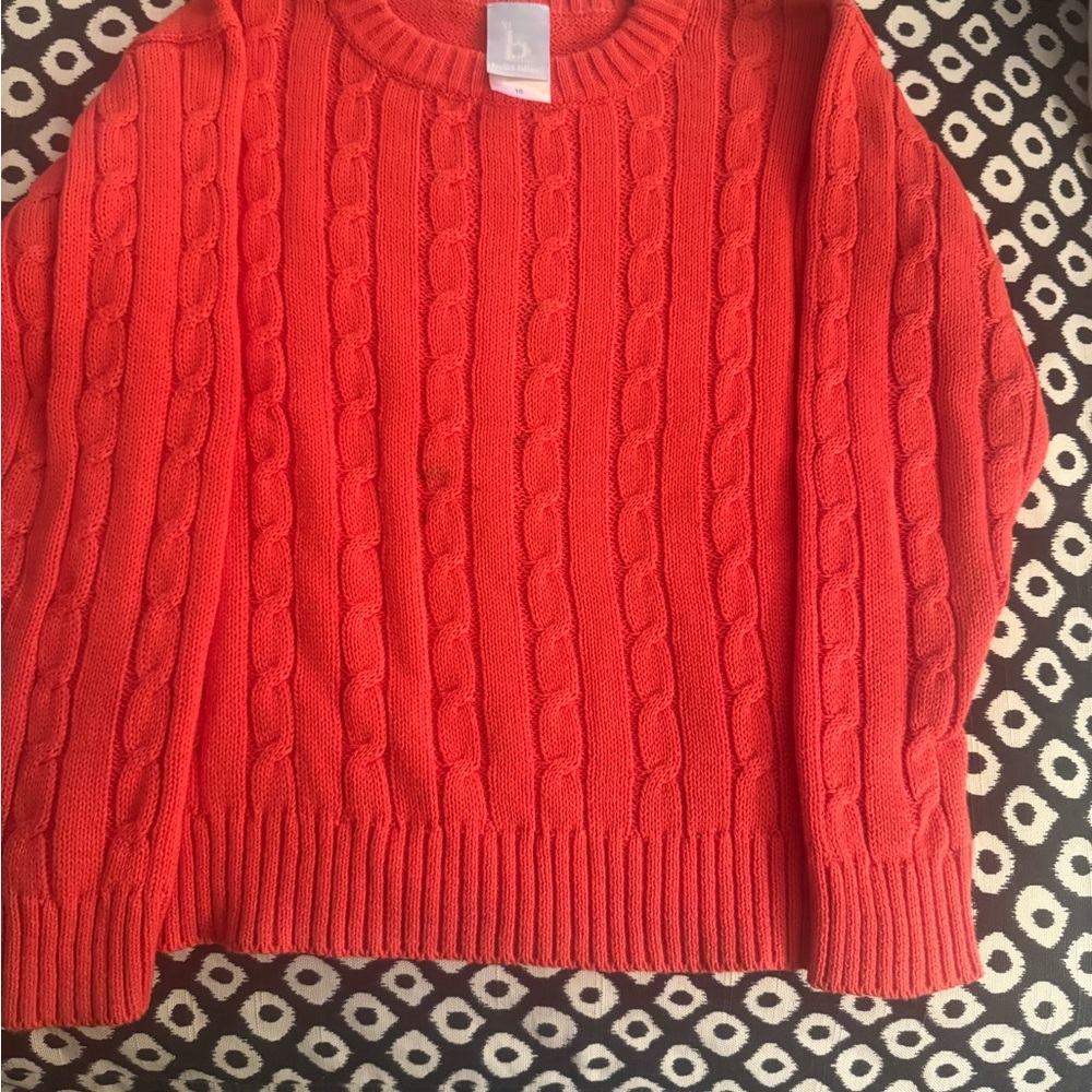 bella bliss Kids Cable Knit Sweater - Red